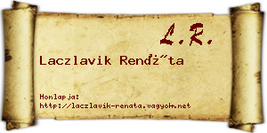 Laczlavik Renáta névjegykártya